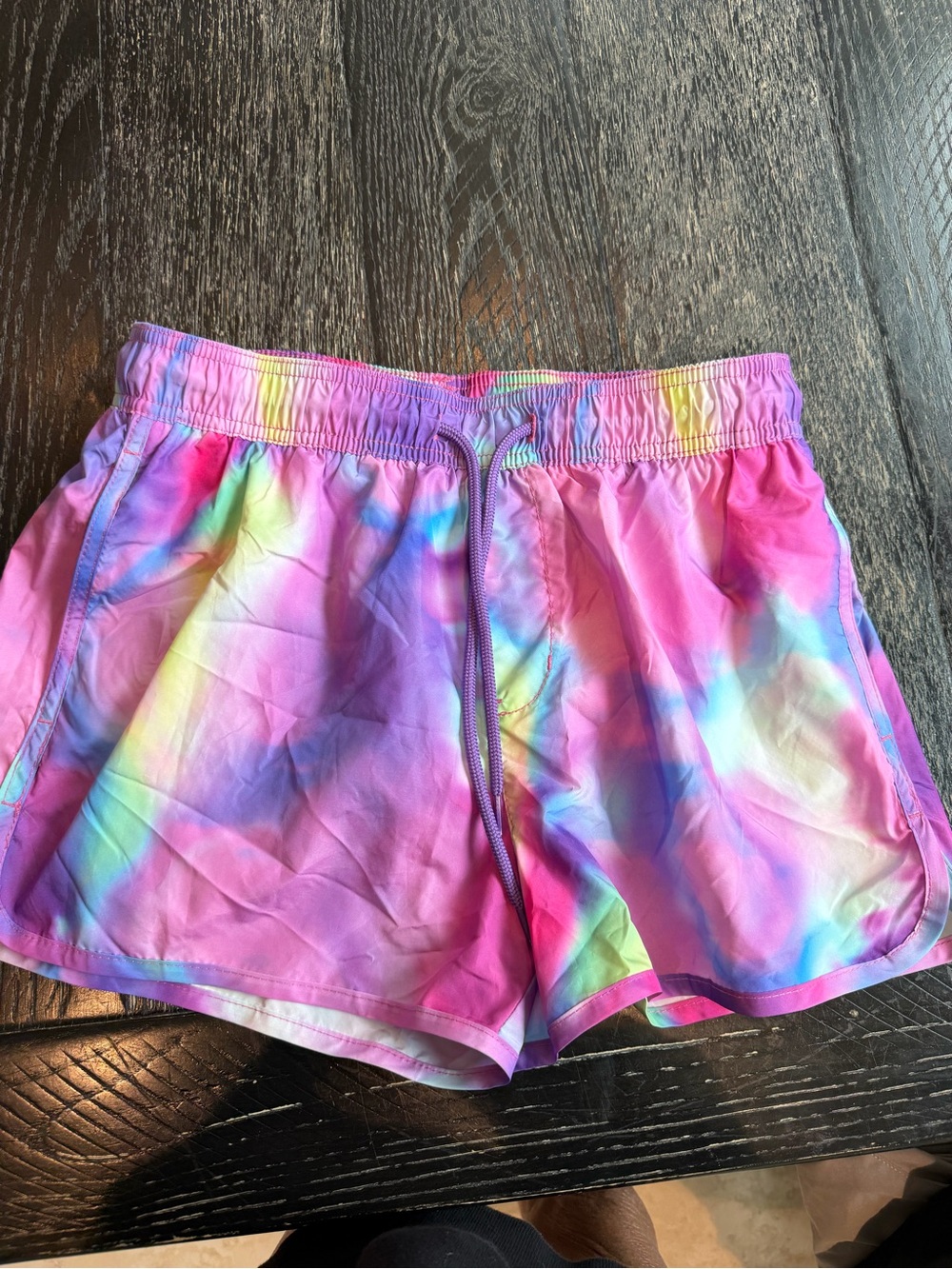 H&M Men’s Tie-Dye Pink Rainbow Athletic Shorts